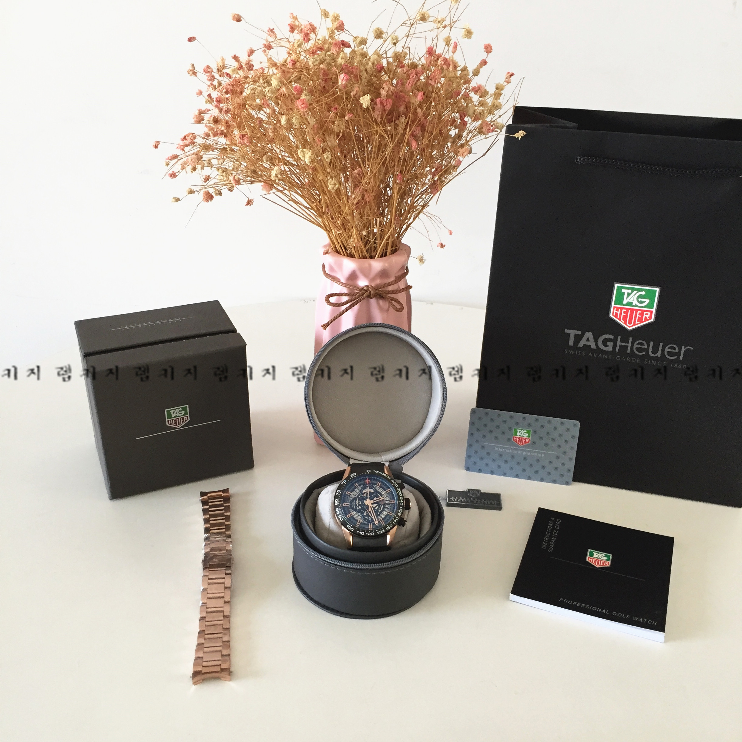 태그호이어 까레라 칼리버 호이어 01 우레탄시계 + 메탈스트랩